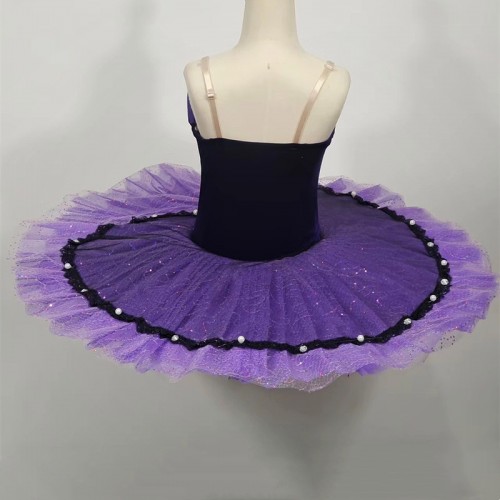 Children's ballet dresses costumes Girls purple puffy Ballerina TUTU skirt ballet agency parade costume